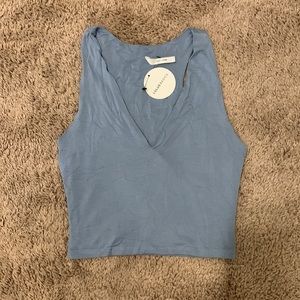 Lulus - Blue Crop Top - Small